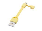 Computer Phone USB 2.0 Male to Micro USB Male Data Sync Connector Cable Yellow