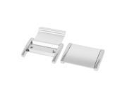2.8 Length Metal Concealed Hidden Recessed Grip Pull Handles Silver Tone 2pcs