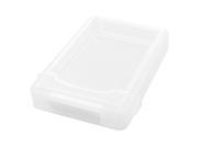 Plastic HDD External Protective Storage Box White for 3.5 Inch SATA Hard Drive
