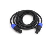 10ft Black 4 Core Male Plug Professional Compatible Speaker Cable Cord
