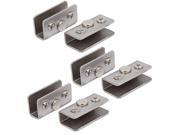 Metal Adjustable Shelf Clips Clamps Brackets 6pcs for Max 10mm Thick Glass