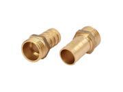 20mmx16mmx38mm Brass Hose Barb Plug Pipe Connectors Joint Fittings 2pcs