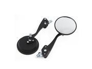 2pcs Universal Black Aluminum Alloy Rearview Side Mirrors for Motorcycle