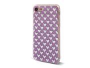 Heart Pattern Back Protective Mobile Phone Hard Case Cover Purple for iPhone 7