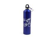 Bicycle Bike Sports Carabiner Clip 750ML Water Bottle Kettle Blue