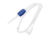 Fish Bowl Plastic Water Clean Suction Washing Sand Gravel Cleaner White Blue
