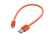 Smartphone Nylon Braided USB 2.0 A Male to Micro B Charger Data Orange 30cm