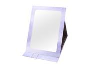 Lady Paper Coated Swing Girl Pattern Cover Folding Makeup Cosmetic Mirror Purple
