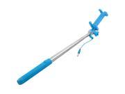 Phone Handheld Wired Extendable Telescopic 8 Sections Selfie Stick Blue