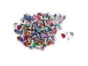 Cell Phone Rhinestone Earphone Anti dust Plug Stopper Assorted Color 100pcs