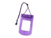9 Height Plastic Square Sealing Layer Phone Water Resistant Bag Clear Purple