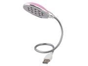 Traveler Gooseneck Touch Switch Reading Bright USB 2.0 LED Light Lamp Pink
