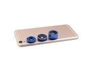 Clip On 3 in 1 Super Wide 0.4x Macro 195 Degree Fisheye Cellphone Lens Kit Blue