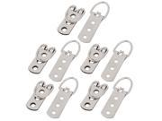 60mmx20mm 3 Holes D Ring Picture Photo Frame Hanging Hanger Silver Tone 10pcs