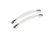 Home Office Metal Pull Handle Grip White Black 96mm Hole Spacing 2pcs