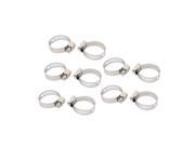 Stainless Steel Adjustable 19mm 29mm Cable Tight Clamp Pipe Hose Clip 10pcs