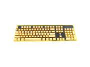 Mechanical Keyboard Desktop Plastic Key Caps Yellow 104 in 1