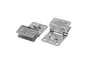 48mmx44mmx28mm Rectangle Shaped Glass Clip Clamps Support 2pcs