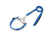 Pet Dog Nylon Adjustable Neck Collar Walking Training Lead Rope Leash Strap Blue
