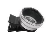 37mm HD 0.45x Super Wide Angle Macro Lens Kit Silver Tone for Cellphone Camera