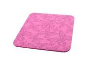 PC PU Leather Butterfly Pattern Water Resistance Mice Mat Gaming Mouse Pad Pink