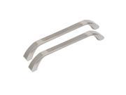 Closet Arch Style Flat Bow Pull Handles Silver Tone 128mm Hole Spacing 2pcs