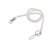 Unisex Plastic Spring Loaded Coil Door Chain Portable Key Holder Keychain Clear