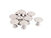 Chest Cabinet Stainless Steel Round Pull Knobs Silver Tone 23.5mmx20.5mm 10pcs