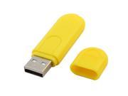 LED Portable Keychain USB Charging Bright Night Lamp U Disk Shape Light Yellow