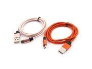 Nylon Braided USB 2.0 A Male to Micro B Charger Data Cable 3.3Ft Long 2pcs