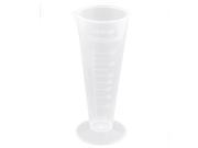 Unique Bargains Laboratory Clear Plastic Conical Graduated Beaker Measuring Cups 5pcs