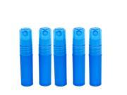 Unique Bargains 5pcs Dark Blue Plastic Cosmetic Liquid Spray Bottle Perfume Container Holder 3ml