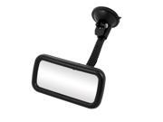 Car Rectangle Shaped Adjustable Wide Angle Rear View Blind Spot Mirror Black
