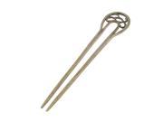Women 16cm Long Metal Wedding Party Hair Stick Pick Fork Hairpin Bronze Tone