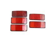 5 Pcs Red Rear Wheel Safety Reflector Set for Bicycle Cycling