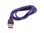 Nylon Braided USB 2.0 A Male to Micro B Charger Cable Purple for Android Phone