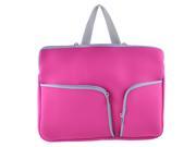 11.6 Polyester Shockproof Notebook Laptop Sleeve Carrying Bag Fuchsia