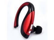 Tablet Noise Cancelling Earhook Wireless Stereo bluetooth Headphone Red w USB Cable