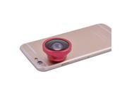 Universal Clip HD Super Wide 0.4X Angle Selfie Cam Lens Red for Mobile Phone