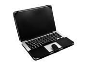 Unique Bargains PU Leather PC Laptop Cover Clip On Folio Case Black for Macbook Retina 13.3 Inch