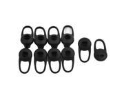 Silicone Ear Bud Gel Tips Pads Case Black 10 PCS for bluetooth In ear Headset