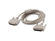 6.6Ft Computer DB 25 Pin Male to Male Connector Serial Extension Cable Gray