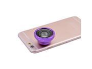Universal Clip HD Super Wide 0.4X Angle Selfie Cam Lens Purple for Cell Phone