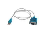 2.5FT USB 2.0 to Serial RS323 DB9 9Pin Adapter Cable PDA Cord GPS Converter Blue