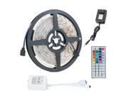 5M 3528SMD Waterproof RGB LED Strip Kit 44Key Remote 2A Power Adapter US Plug