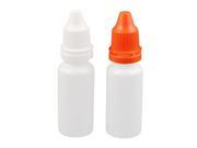 5ml Dropper Plastic Bottle Drop Eye Liquid Squeezable Empty Red Cap Set of 2