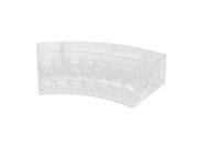 Acrylic 19 Slots Cosmetic Toiletry Display Case Jewelry Box Organizer Clear