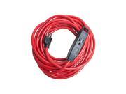 US Plug to 3 Outlet 15A 14 3 SJTW 25Ft Heavy Duty Power Extension Cord Cable Red