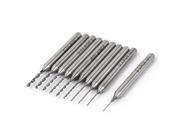 0.3mm 1.2mm Tip Straight Shank Helical Grooved PCB Micro Drill Bits Set 10 in 1