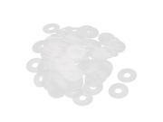 Unique Bargains 18mm x 6mm x 0.9mm Nylon Flat Insulating Washers Spacer Gasket Clear 100pcs